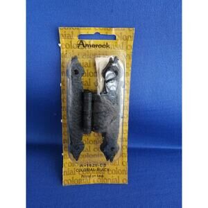 Vintage/NOS Amerock A-1620-CB Colonial Black Hinge Set - Weathered Steel - 3/8"